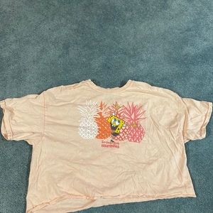SpongeBob Squarepants Cropped T-shirt, Size XL